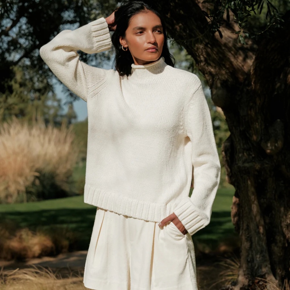 Jenni Kayne Classic Mockneck Pullover Small - Worn Once!